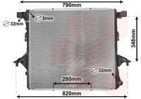 Radiateur, refroidissement du moteur 58002363 International Radiators