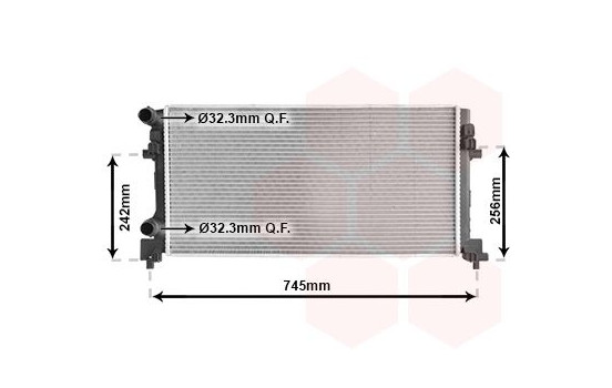 Radiateur, refroidissement du moteur 58012340 International Radiators