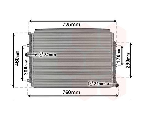 Radiateur, refroidissement du moteur 58012704 International Radiators