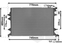 Radiateur, refroidissement du moteur 58012714 International Radiators
