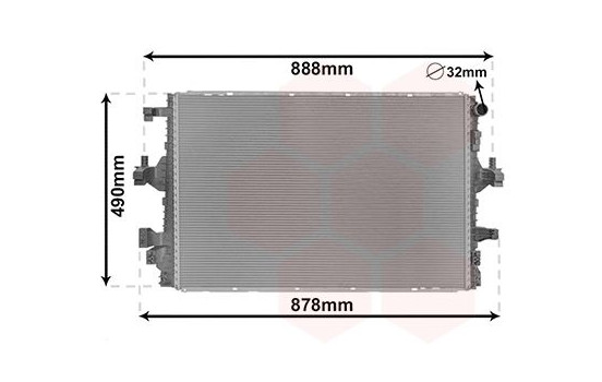 Radiateur, refroidissement du moteur 58012716 International Radiators
