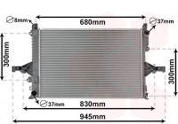 Radiateur, refroidissement du moteur 59002114 International Radiators