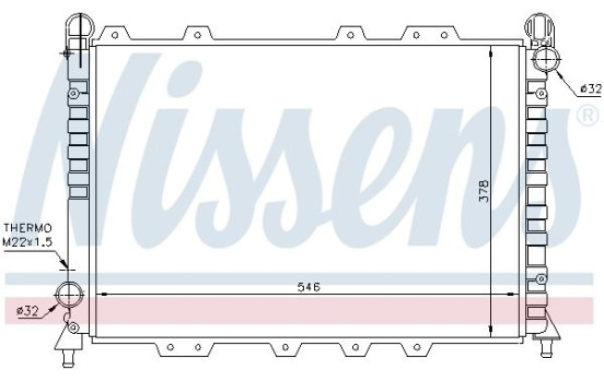 Radiateur, refroidissement du moteur 60029 Nissens, Image 2