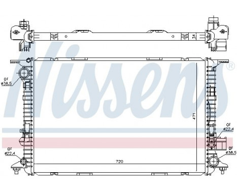 Radiateur, refroidissement du moteur 60327 Nissens