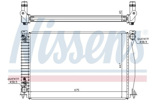 Radiateur, refroidissement du moteur 60328 Nissens, Image 2
