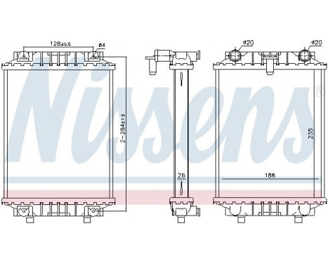 Radiateur, refroidissement du moteur 60351 Nissens