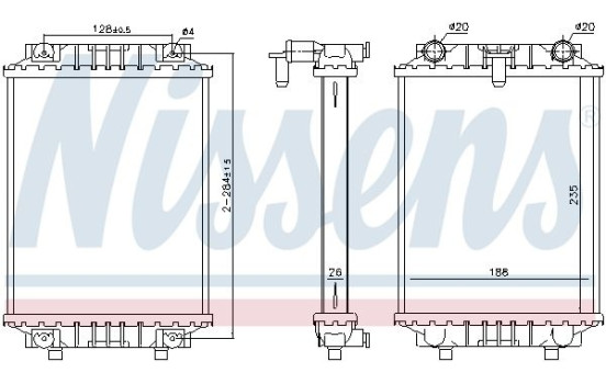 Radiateur, refroidissement du moteur 60351 Nissens