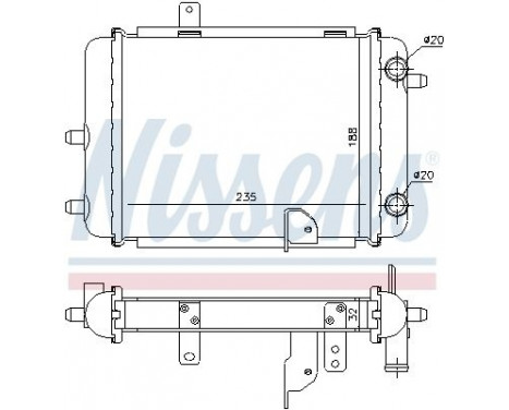 Radiateur, refroidissement du moteur 60363 Nissens