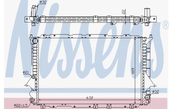 Radiateur, refroidissement du moteur 60458A Nissens, Image 2