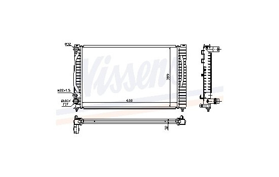 Radiateur, refroidissement du moteur 60491 Nissens