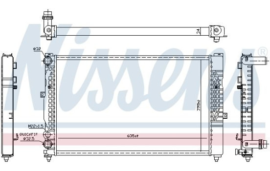 Radiateur, refroidissement du moteur 60491 Nissens, Image 2
