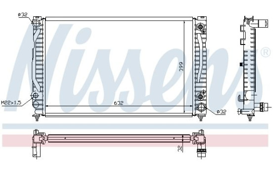 Radiateur, refroidissement du moteur 60495 Nissens, Image 2