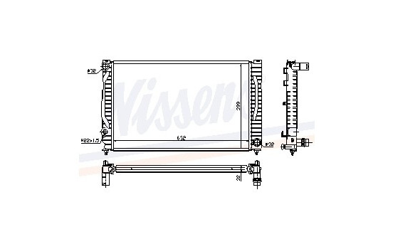 Radiateur, refroidissement du moteur 60496 Nissens