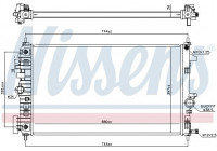 Radiateur, refroidissement du moteur 606049 Nissens