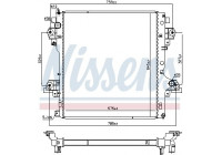 Radiateur, refroidissement du moteur 606070 Nissens