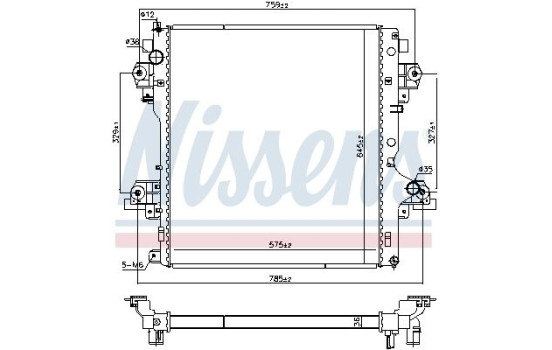 Radiateur, refroidissement du moteur 606070 Nissens