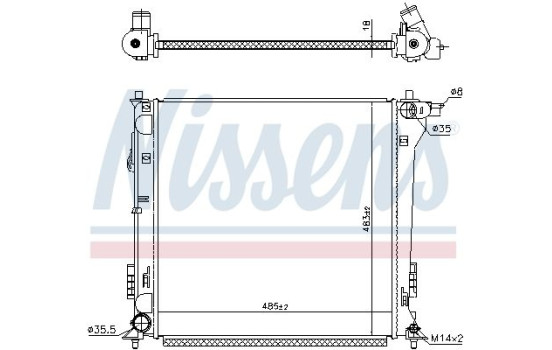 Radiateur, refroidissement du moteur 606098 Nissens