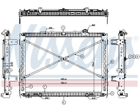 Radiateur, refroidissement du moteur 606152 Nissens