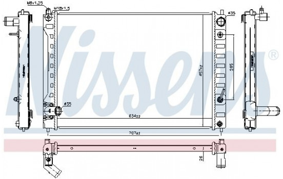 Radiateur, refroidissement du moteur 606162 Nissens