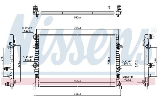 Radiateur, refroidissement du moteur 606218 Nissens