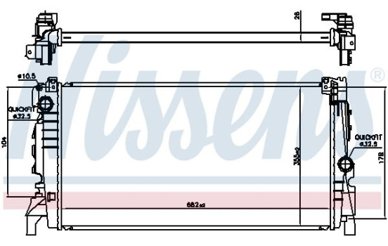 Radiateur, refroidissement du moteur 606247 Nissens