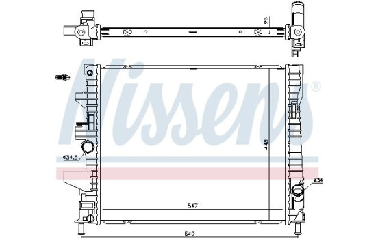 Radiateur, refroidissement du moteur 606446 Nissens