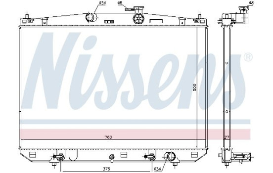 Radiateur, refroidissement du moteur 606544 Nissens