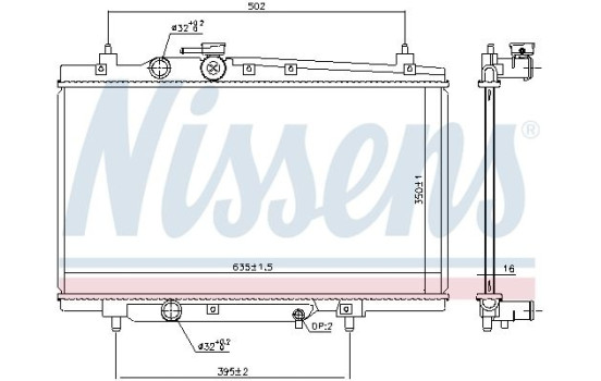 Radiateur, refroidissement du moteur 606668 Nissens