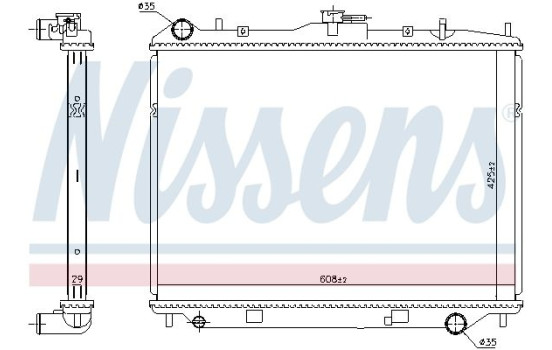 Radiateur, refroidissement du moteur 606670 Nissens, Image 2