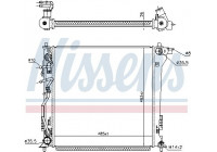 Radiateur, refroidissement du moteur 606673 Nissens