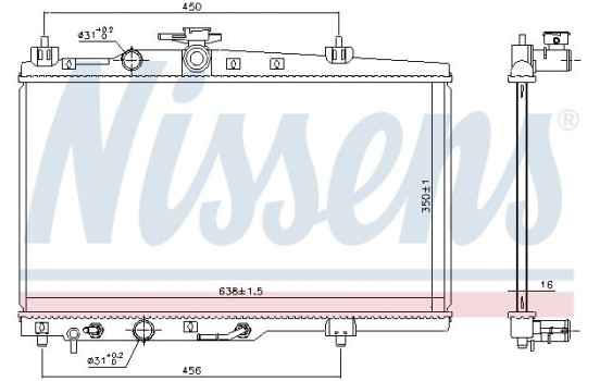 Radiateur, refroidissement du moteur 606688 Nissens