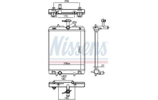 Radiateur, refroidissement du moteur 606697 Nissens