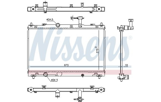 Radiateur, refroidissement du moteur 606736 Nissens