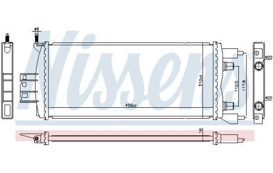Radiateur, refroidissement du moteur 606763 Nissens, Image 2