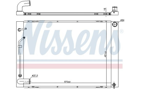 Radiateur, refroidissement du moteur 606837 Nissens
