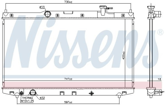 Radiateur, refroidissement du moteur 606841 Nissens