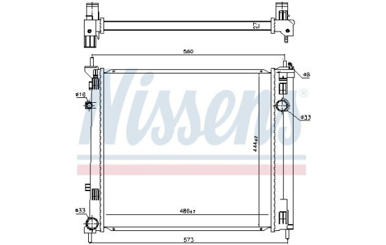 Radiateur, refroidissement du moteur 606950 Nissens, Image 5