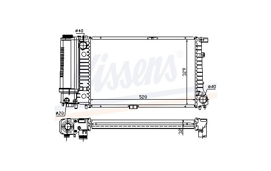 Radiateur, refroidissement du moteur 60736A Nissens
