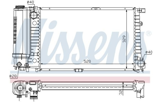 Radiateur, refroidissement du moteur 60736A Nissens, Image 2