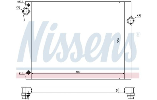 Radiateur, refroidissement du moteur 60768 Nissens, Image 2