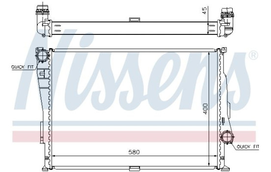 Radiateur, refroidissement du moteur 60806 Nissens, Image 2