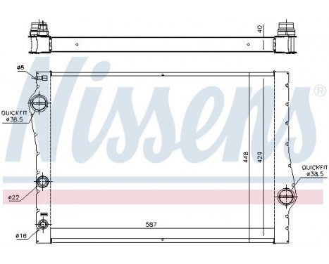 Radiateur, refroidissement du moteur 60823 Nissens