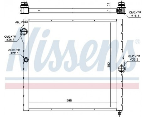 Radiateur, refroidissement du moteur 60826 Nissens