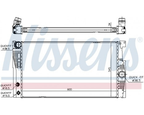 Radiateur, refroidissement du moteur 60836 Nissens