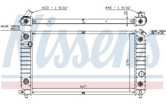 Radiateur, refroidissement du moteur 60915 Nissens, Image 2