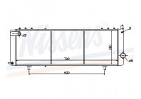 Radiateur, refroidissement du moteur 61008 Nissens