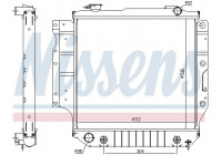 Radiateur, refroidissement du moteur 61036 Nissens