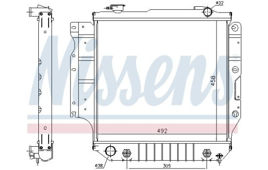 Radiateur, refroidissement du moteur 61036 Nissens