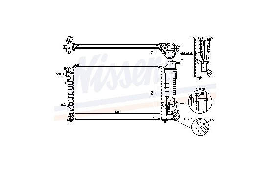 Radiateur, refroidissement du moteur 61312A Nissens