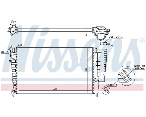 Radiateur, refroidissement du moteur 61313A Nissens, Image 2